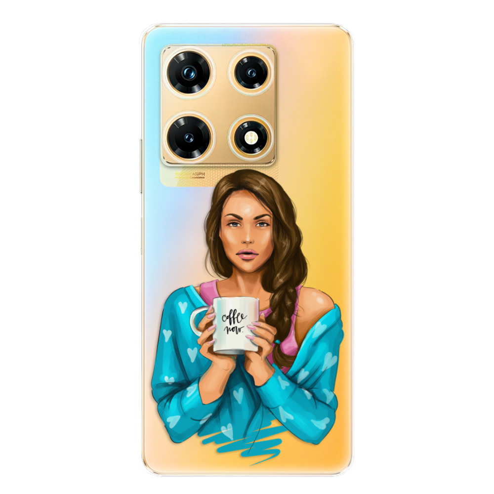 Odolné silikónové puzdro iSaprio - Coffe Now - Brunette - Infinix Note 30 PRO