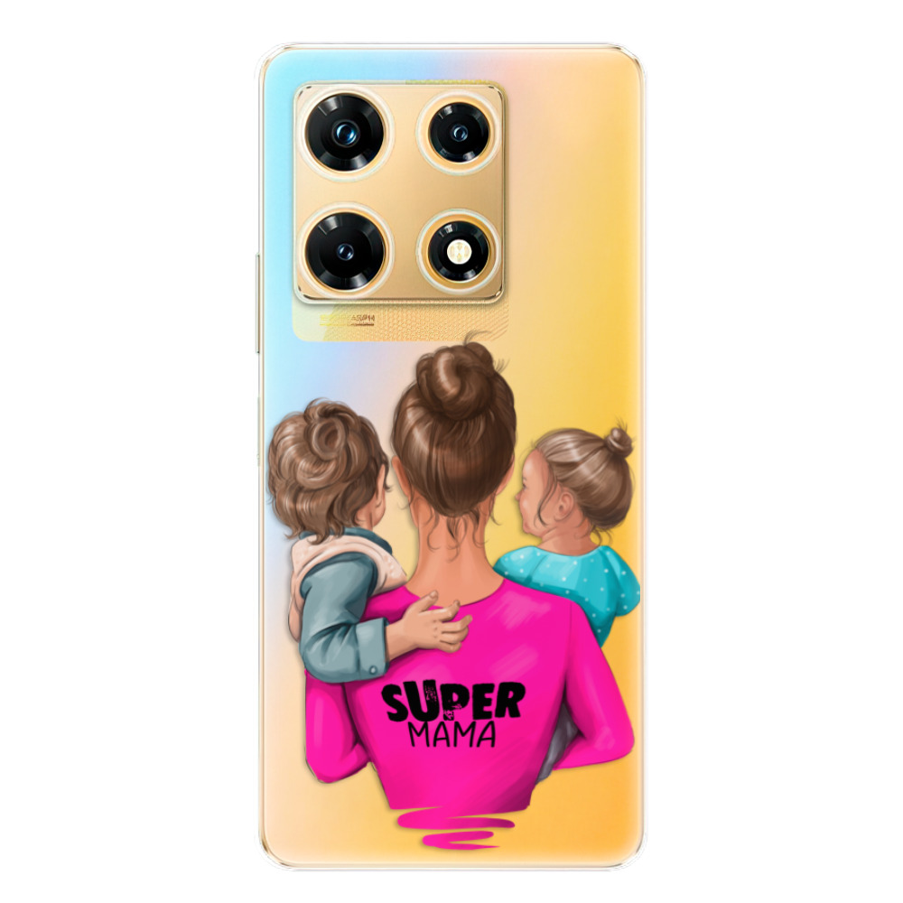 Odolné silikónové puzdro iSaprio - Super Mama - Boy and Girl - Infinix Note 30 PRO