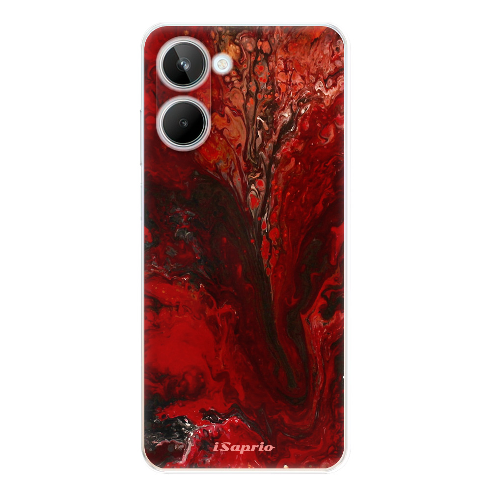 Odolné silikónové puzdro iSaprio - RedMarble 17 - Realme 10