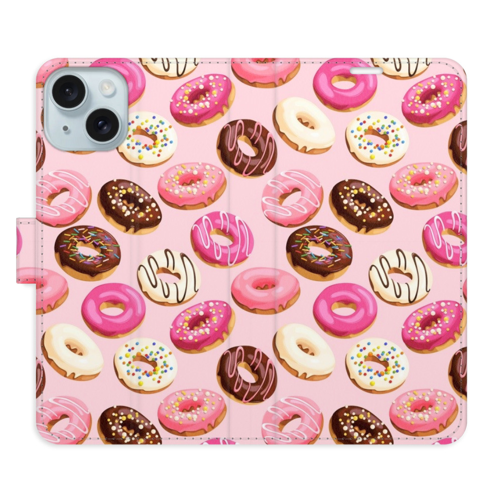 Flipové puzdro iSaprio - Donuts Pattern 03 - iPhone 15 Plus