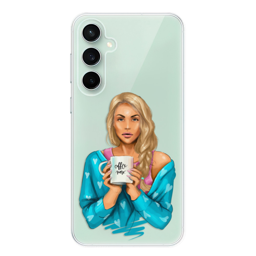 Odolné silikónové puzdro iSaprio - Coffe Now - Blond - Samsung Galaxy S23 FE
