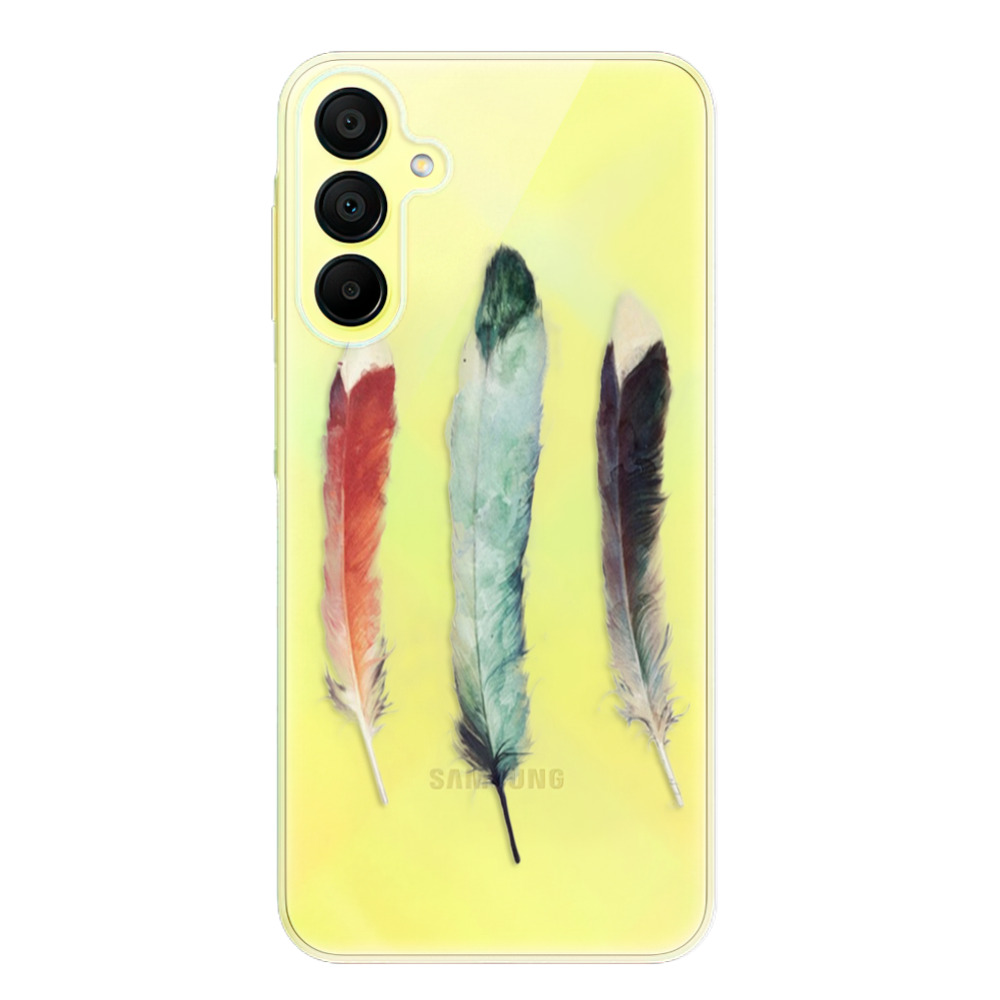 Odolné silikónové puzdro iSaprio - Three Feathers - Samsung Galaxy A15 / A15 5G