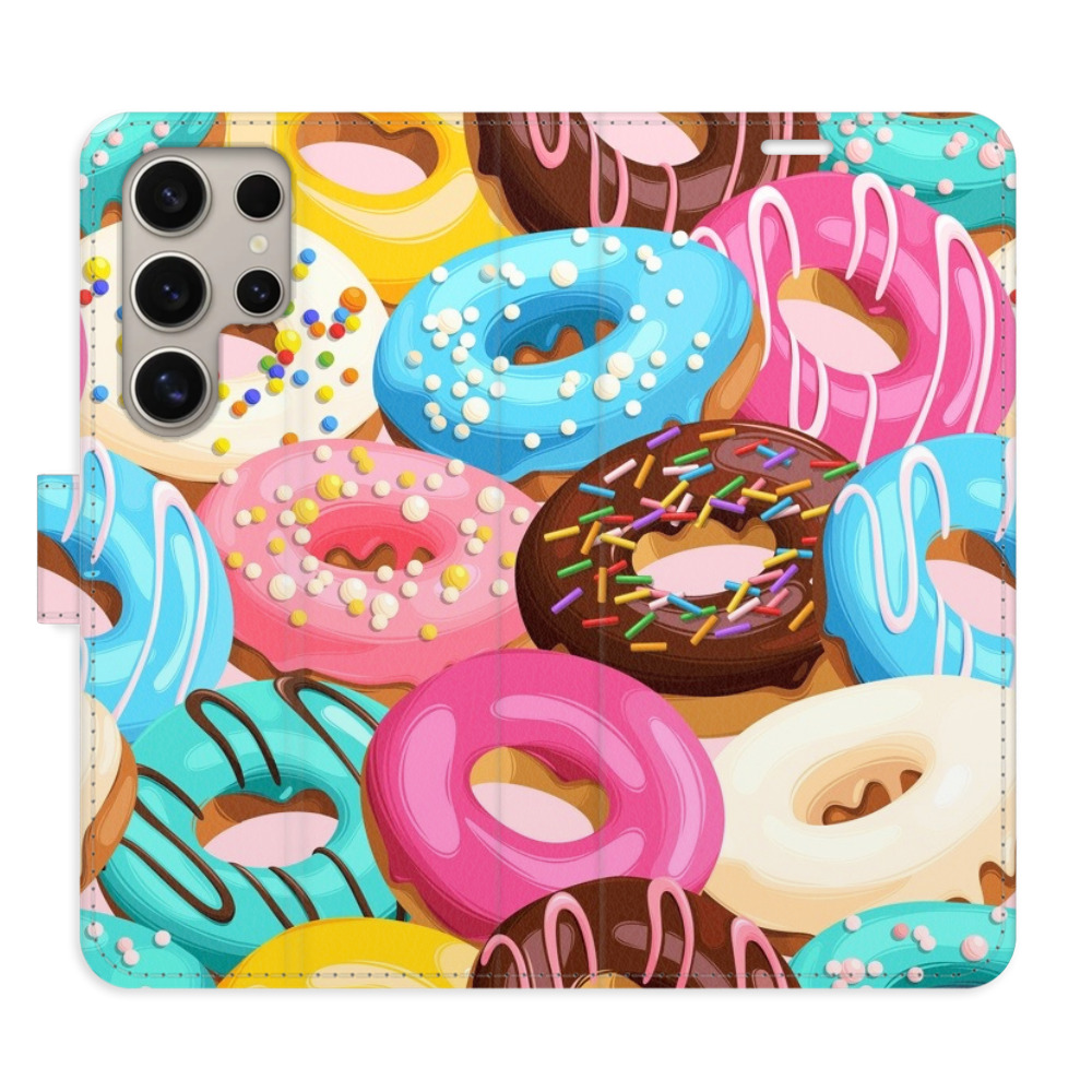 Flipové puzdro iSaprio - Donuts Pattern 02 - Samsung Galaxy S24 Ultra
