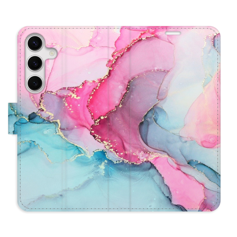 Flipové puzdro iSaprio - PinkBlue Marble - Samsung Galaxy S24