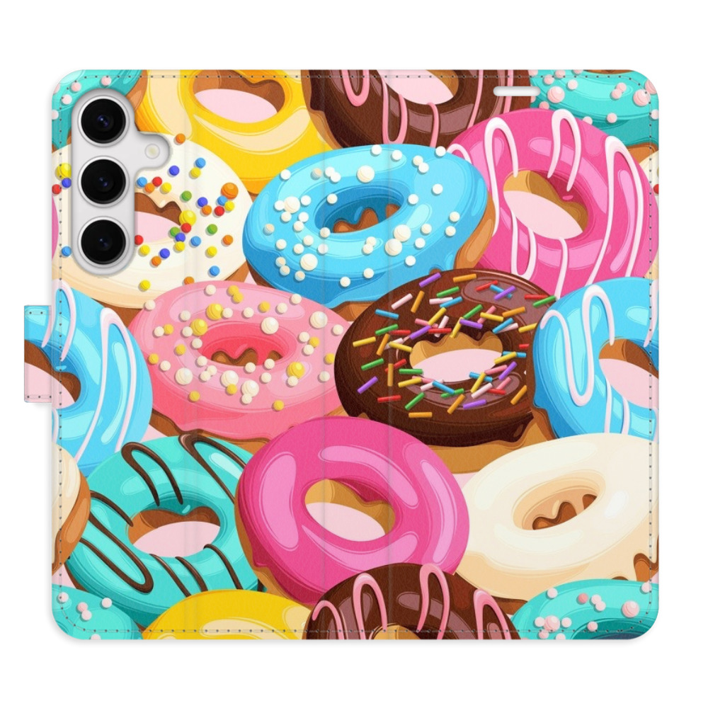 Flipové puzdro iSaprio - Donuts Pattern 02 - Samsung Galaxy S24+