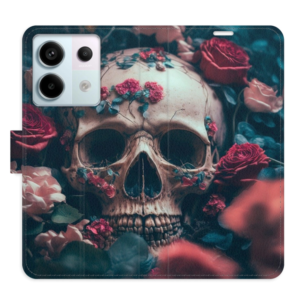 Flipové puzdro iSaprio - Skull in Roses 02 - Xiaomi Redmi Note 13 Pro 5G / Poco X6 5G