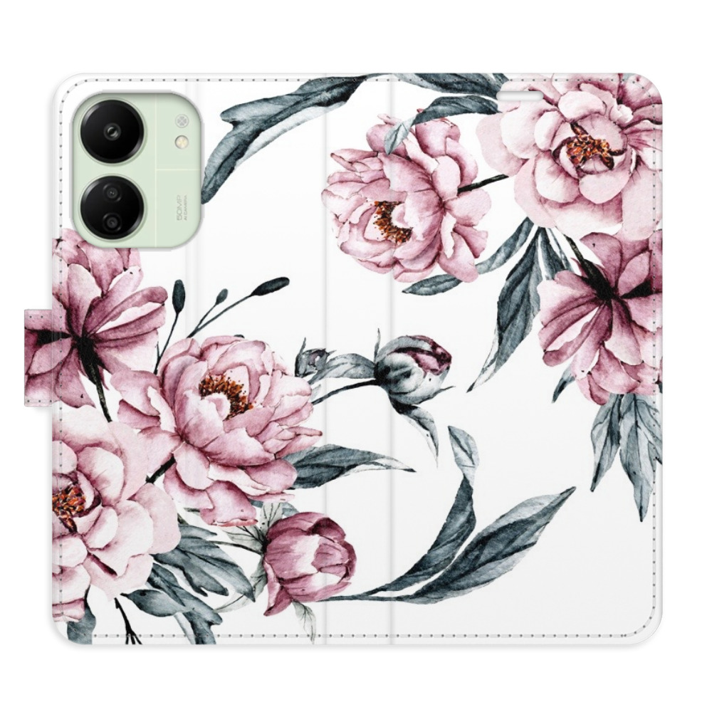 Flipové puzdro iSaprio - Pink Flowers - Xiaomi Redmi 13C