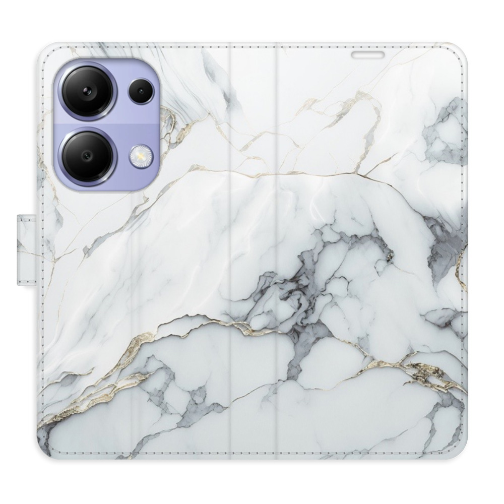 Flipové puzdro iSaprio - SilverMarble 15 - Xiaomi Redmi Note 13 Pro