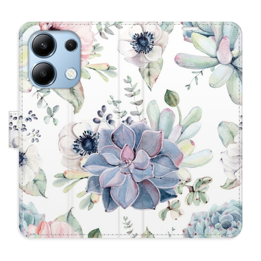 Flipové puzdro iSaprio - Succulents - Xiaomi Redmi Note 13