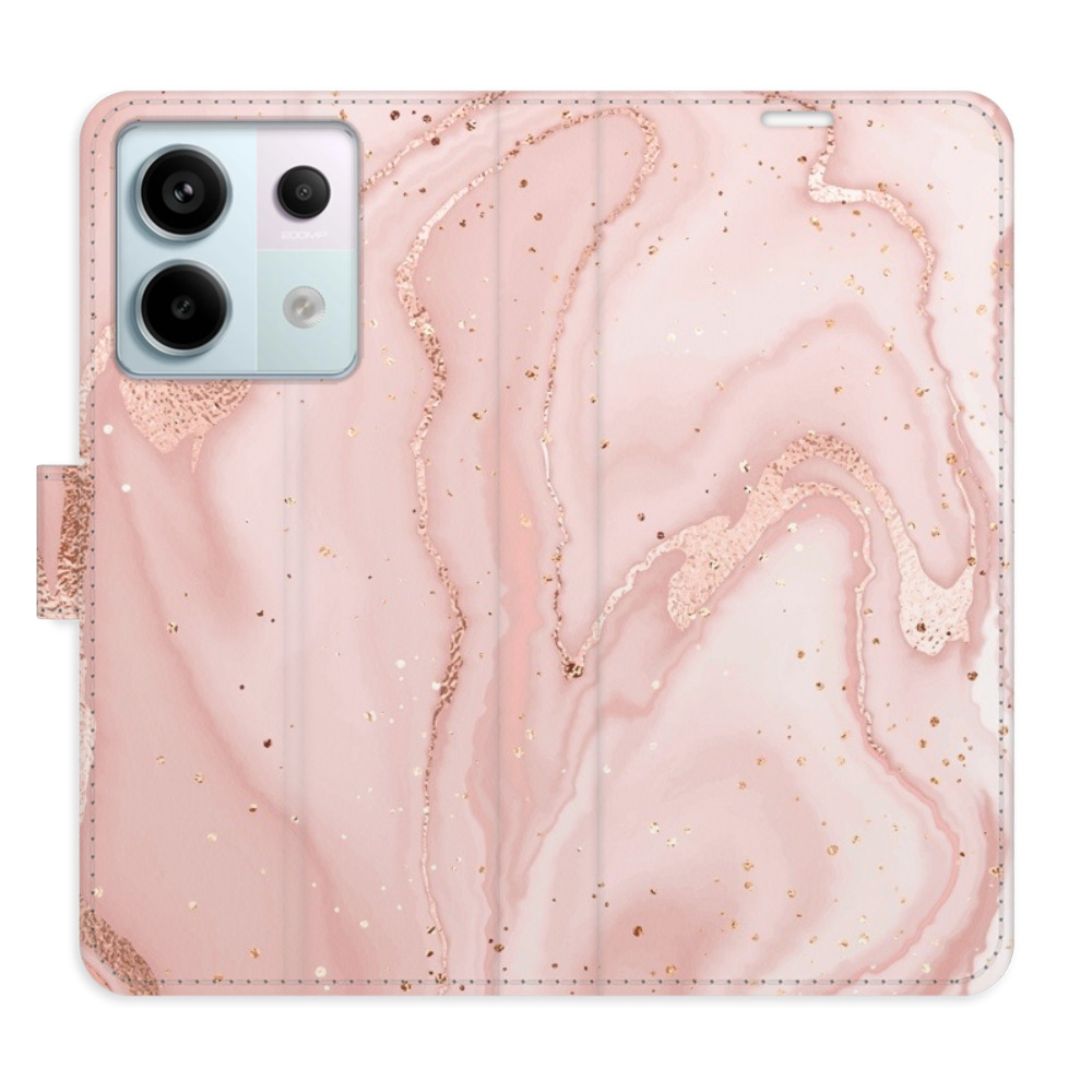 Flipové puzdro iSaprio - RoseGold Marble - Xiaomi Redmi Note 13 Pro+ 5G