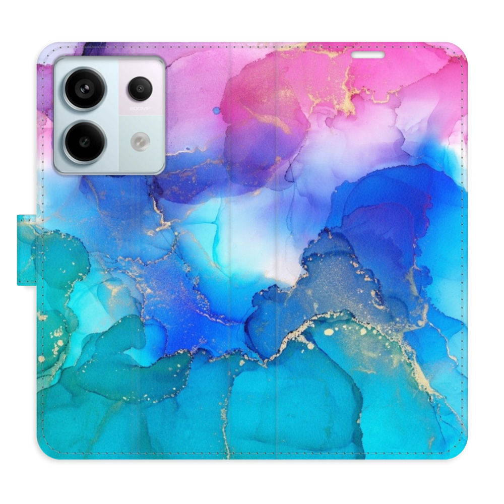 Flipové puzdro iSaprio - BluePink Paint - Xiaomi Redmi Note 13 Pro+ 5G