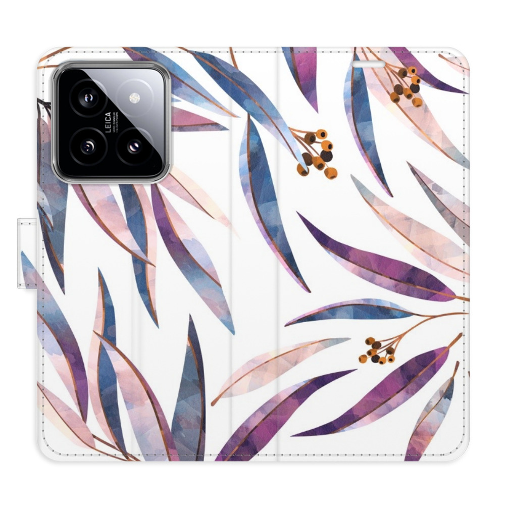 Flipové puzdro iSaprio - Ornamental Leaves - Xiaomi 14
