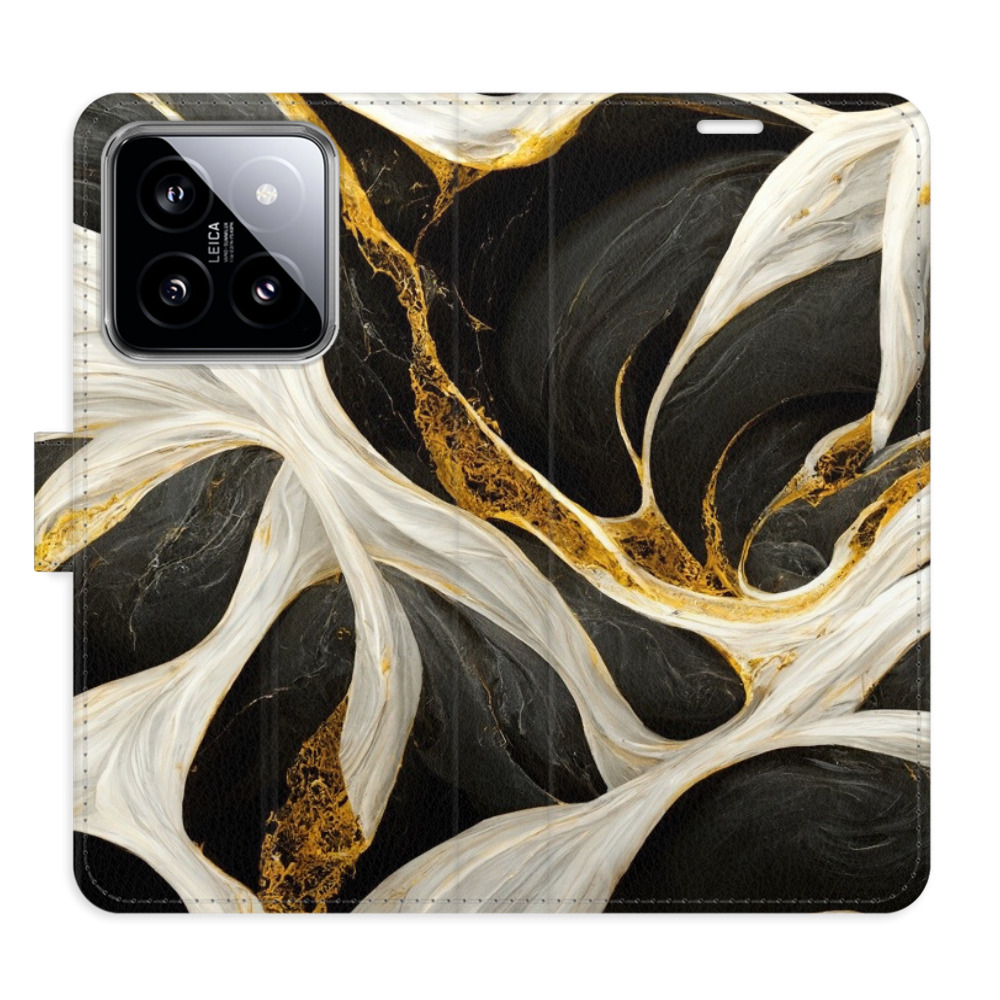Flipové puzdro iSaprio - BlackGold Marble - Xiaomi 14