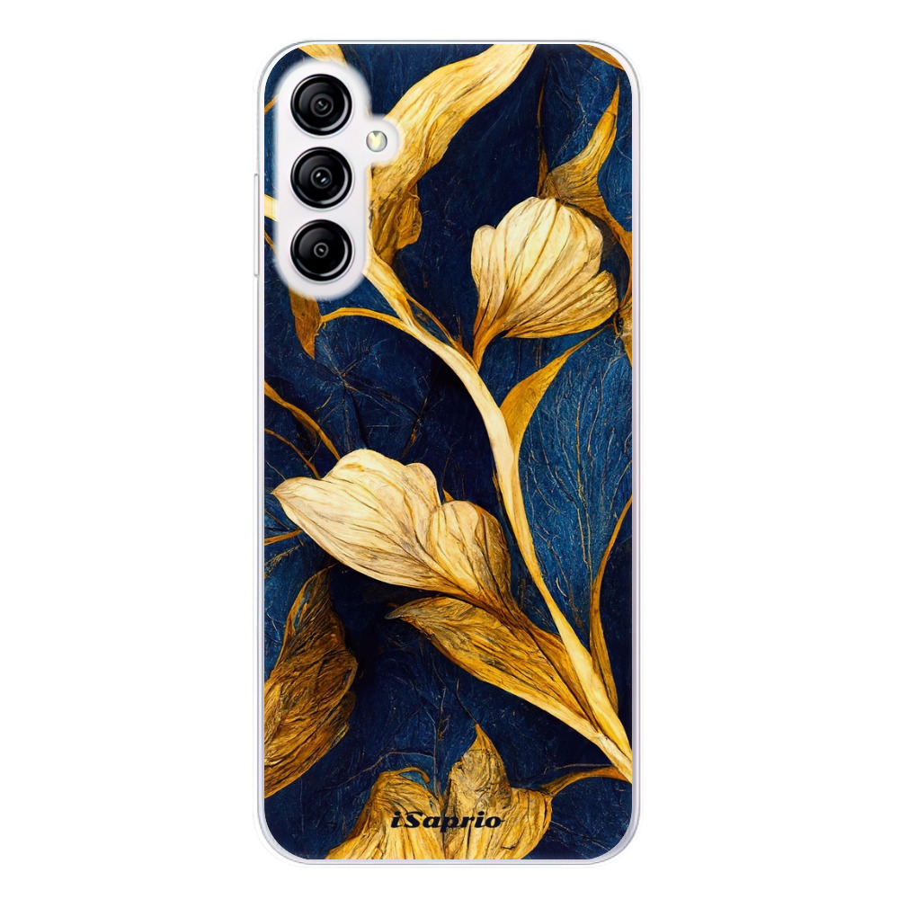 Odolné silikónové puzdro iSaprio - Gold Leaves - Samsung Galaxy A14 / A14 5G
