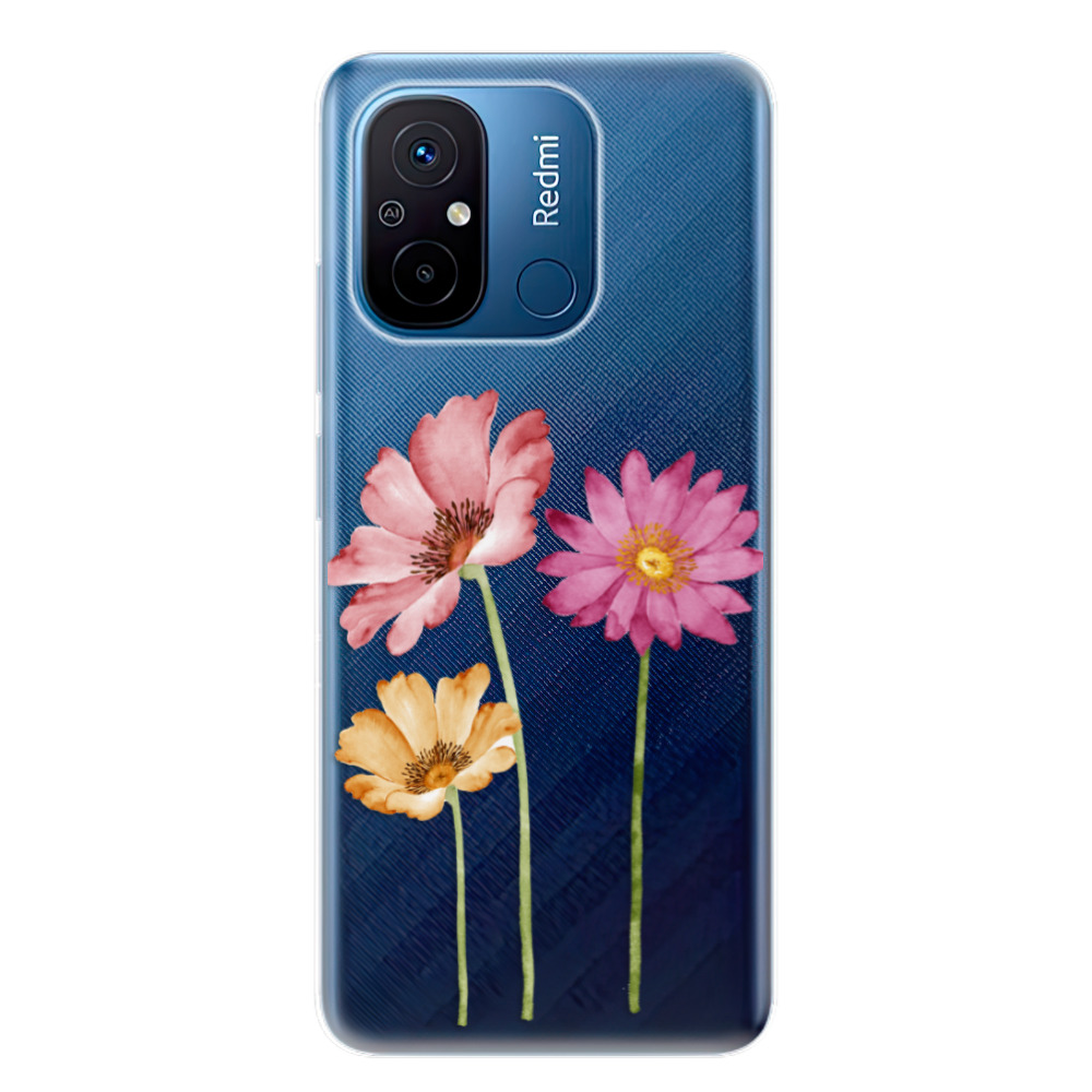 Odolné silikónové puzdro iSaprio - Three Flowers - Xiaomi Redmi 12C