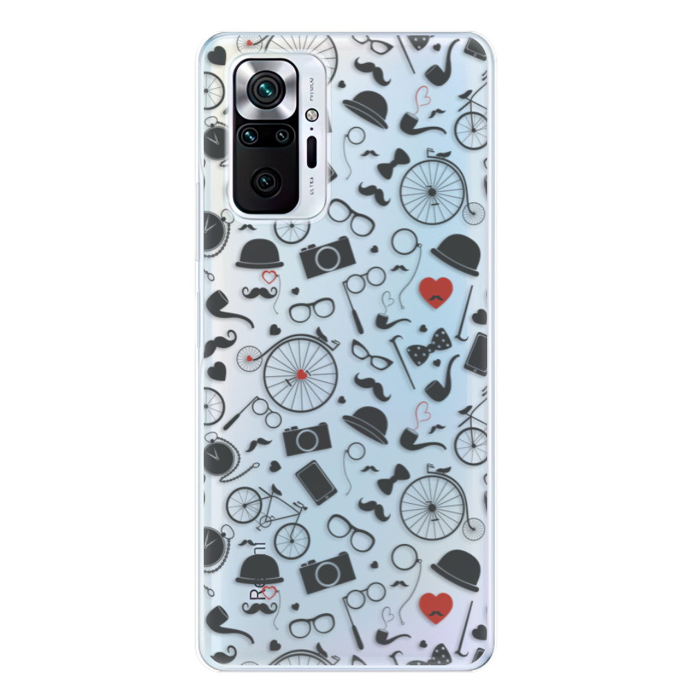 Odolné silikónové puzdro iSaprio - Vintage Pattern 01 - black - Xiaomi Redmi Note 10 Pro