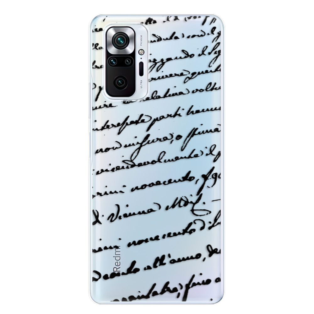 Odolné silikónové puzdro iSaprio - Handwriting 01 - black - Xiaomi Redmi Note 10 Pro