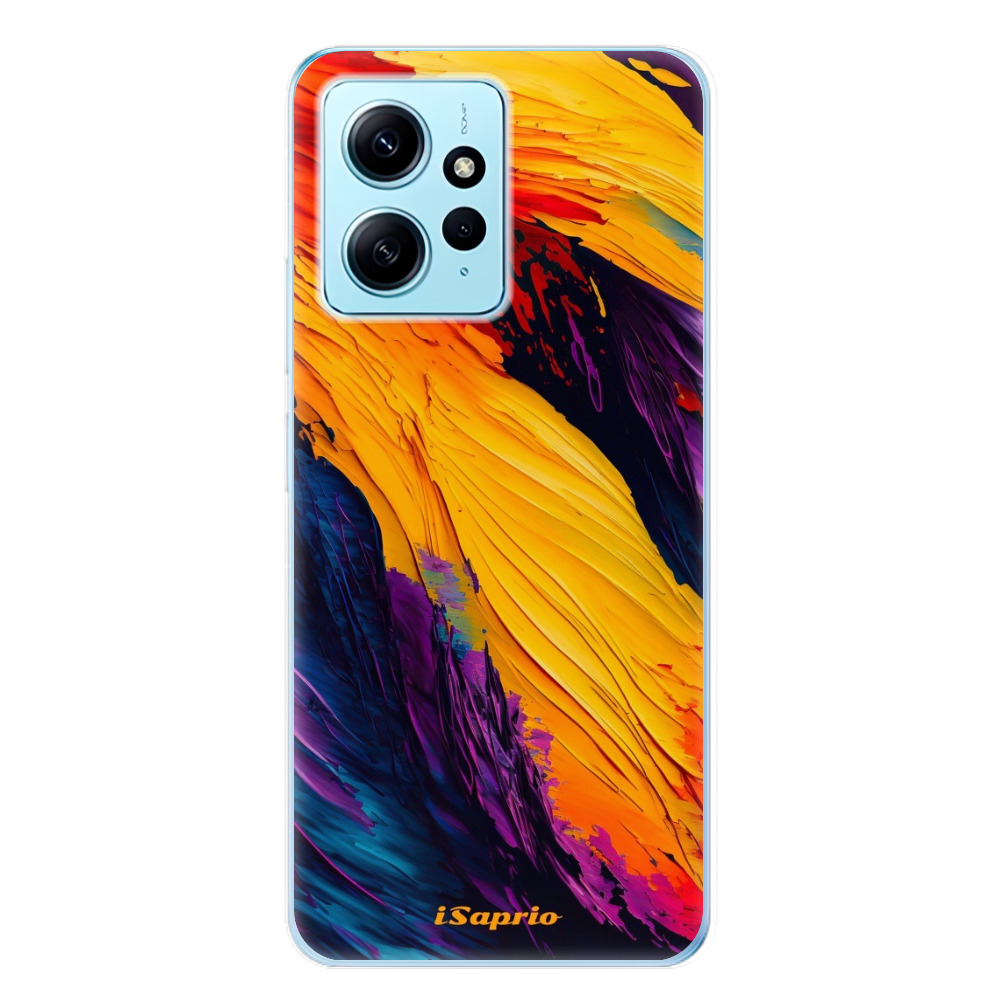 Odolné silikónové puzdro iSaprio - Orange Paint - Xiaomi Redmi Note 12 5G
