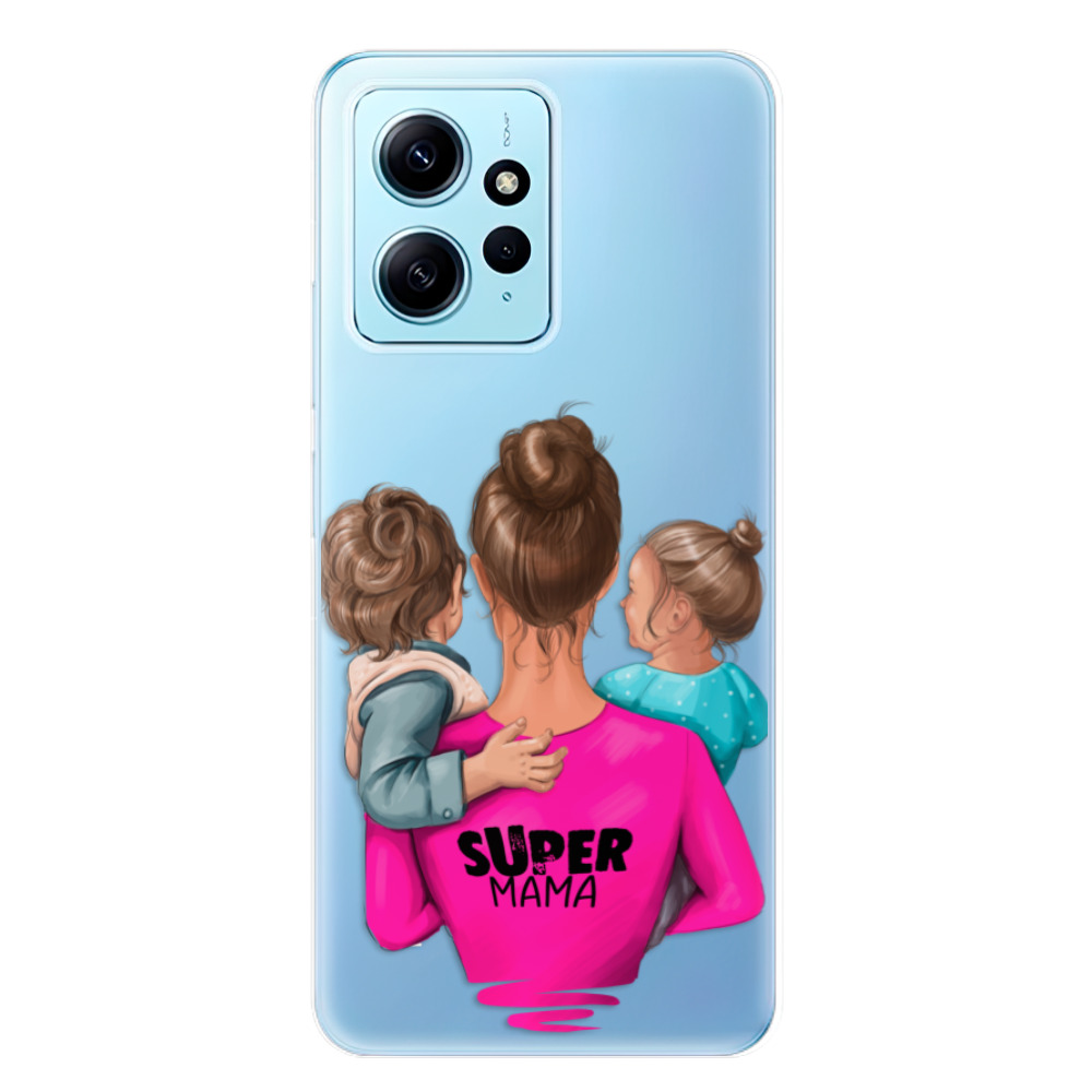 Odolné silikónové puzdro iSaprio - Super Mama - Boy and Girl - Xiaomi Redmi Note 12 5G