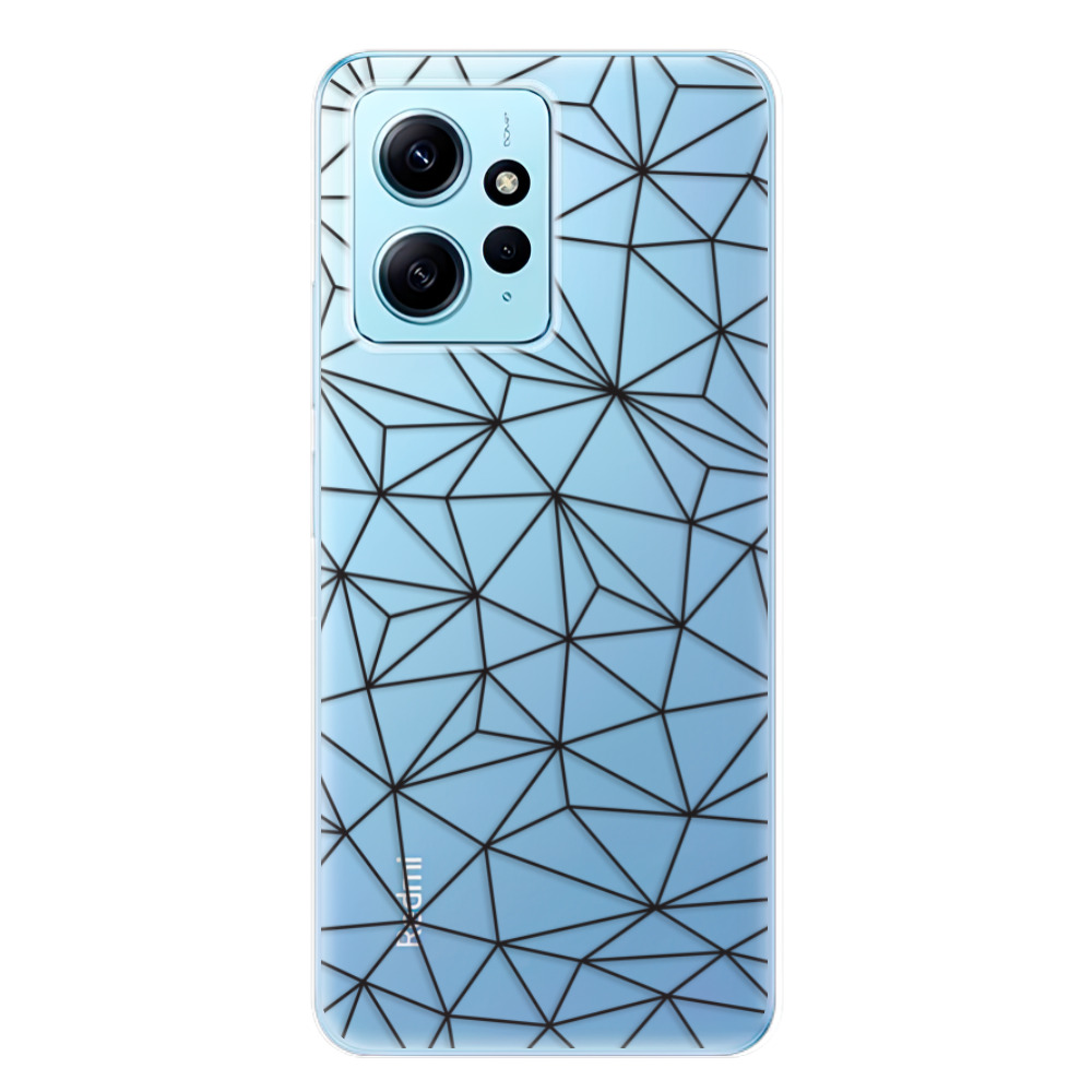 Odolné silikónové puzdro iSaprio - Abstract Triangles 03 - black - Xiaomi Redmi Note 12 5G