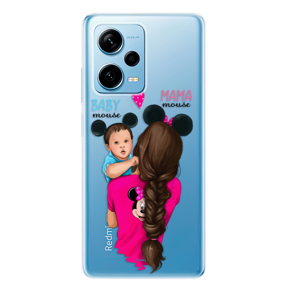 Odolné silikónové puzdro iSaprio - Mama Mouse Brunette and Boy - Xiaomi Redmi Note 12 Pro 5G / Poco X5 Pro 5G