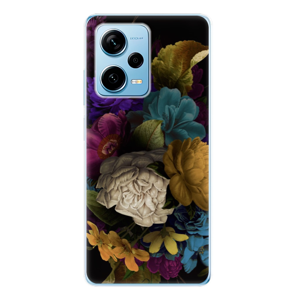 Odolné silikónové puzdro iSaprio - Dark Flowers - Xiaomi Redmi Note 12 Pro+ 5G