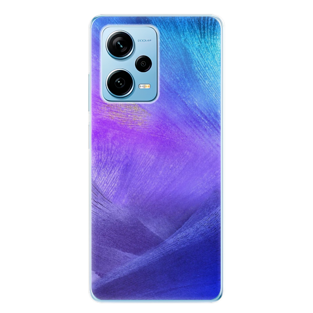 Odolné silikónové puzdro iSaprio - Purple Feathers - Xiaomi Redmi Note 12 Pro+ 5G