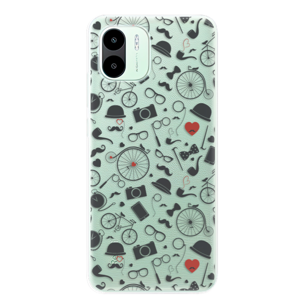 Odolné silikónové puzdro iSaprio - Vintage Pattern 01 - black - Xiaomi Redmi A1 / A2