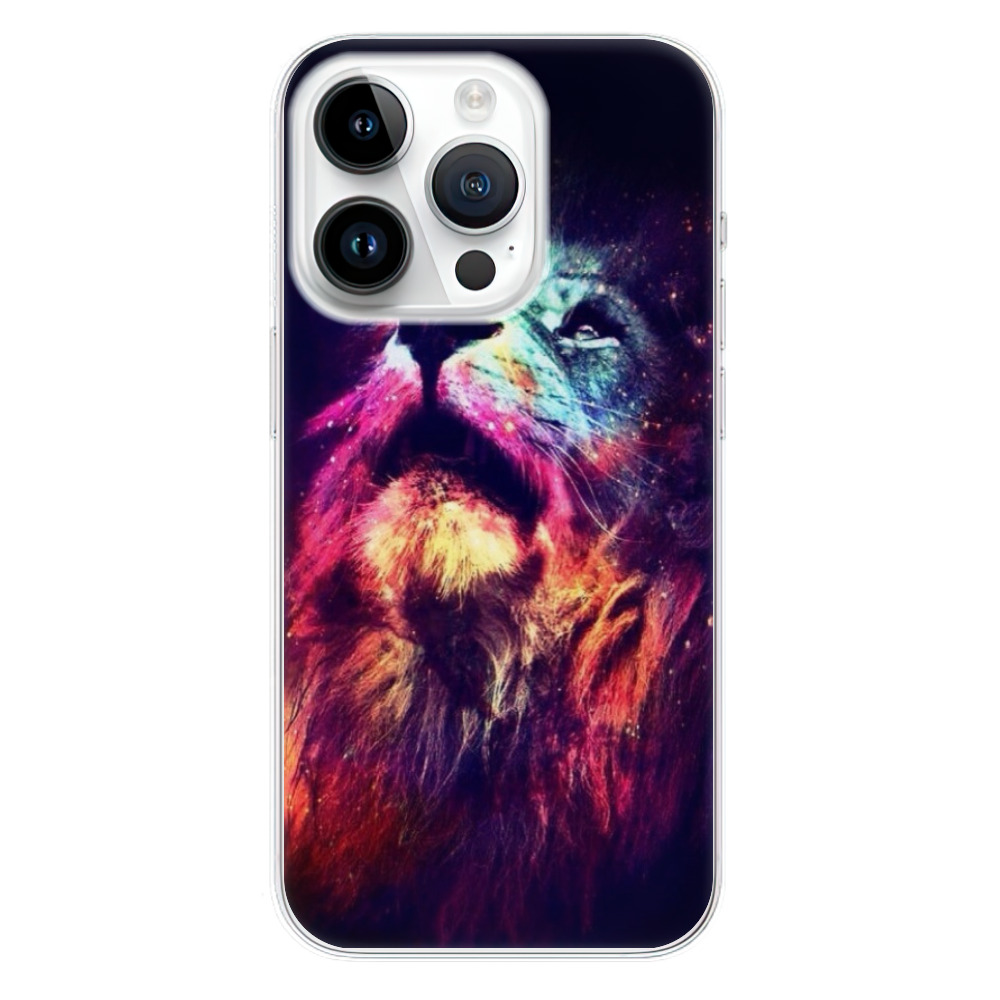 Odolné silikónové puzdro iSaprio - Lion in Colors - iPhone 15 Pro