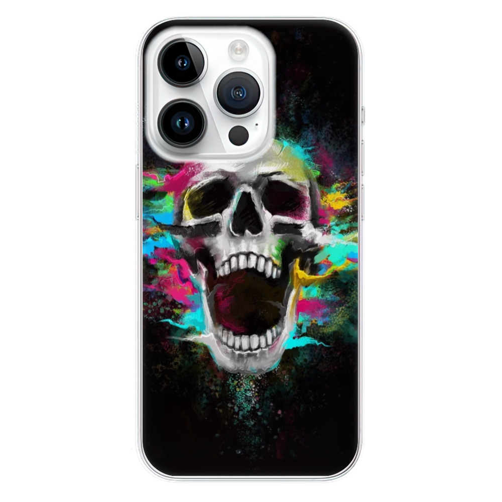 Odolné silikónové puzdro iSaprio - Skull in Colors - iPhone 15 Pro