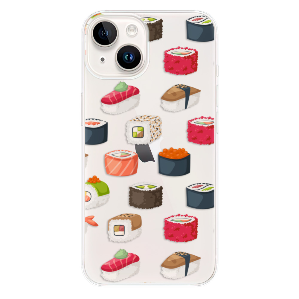Odolné silikónové puzdro iSaprio - Sushi Pattern - iPhone 15 Plus