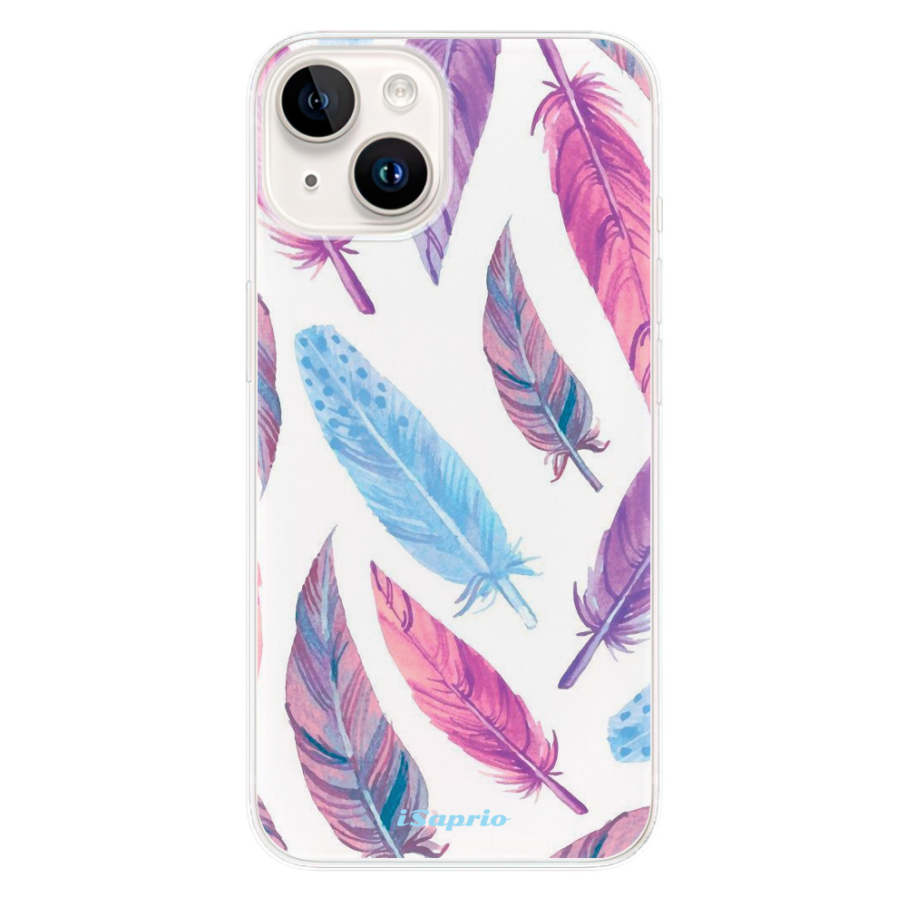 Odolné silikónové puzdro iSaprio - Feather Pattern 10 - iPhone 15 Plus
