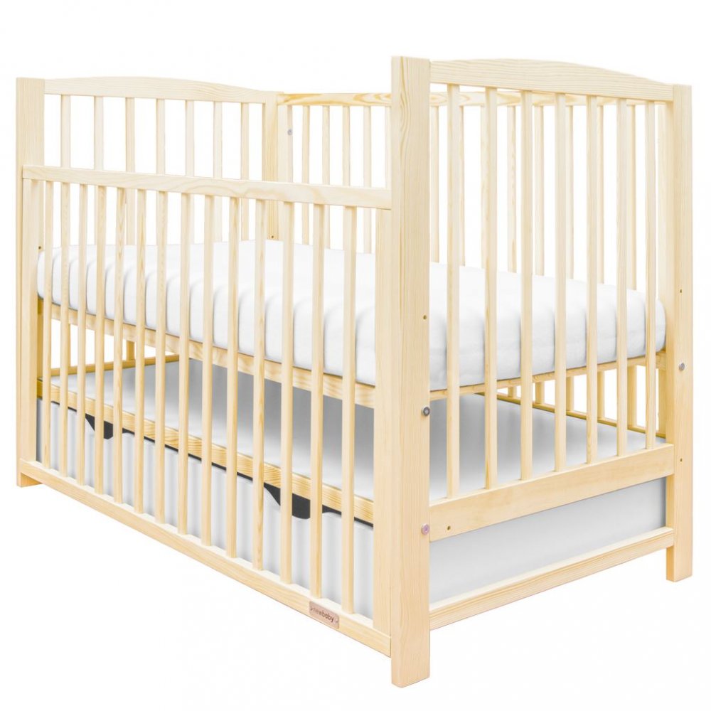 Detská postieľka New Baby LILLY so sťahovacou bočnicou a šuplíkom prírodná