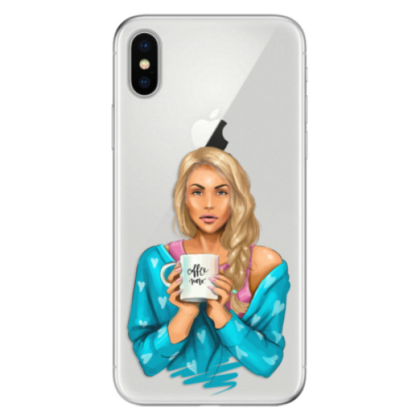 Odolné silikónové puzdro iSaprio - Coffe Now - Blond - iPhone X