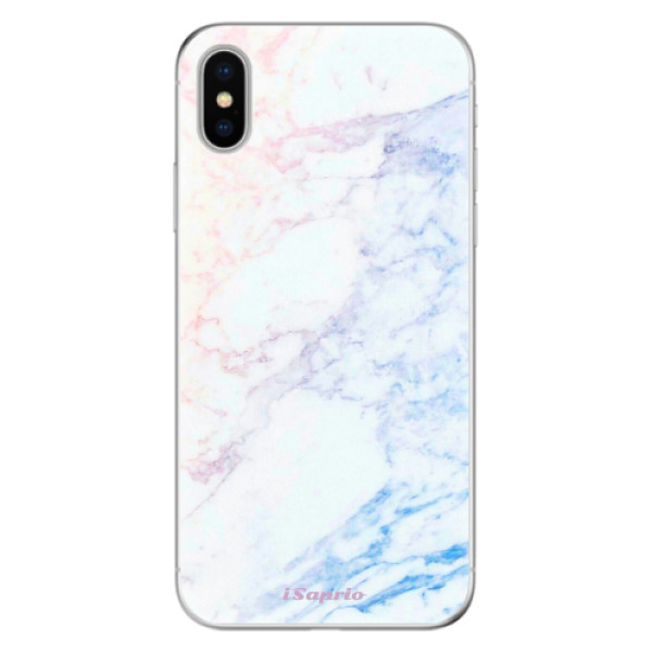 Odolné silikónové puzdro iSaprio - Raibow Marble 10 - iPhone X