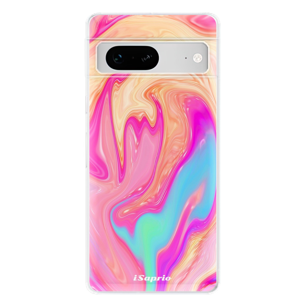 Odolné silikónové puzdro iSaprio - Orange Liquid - Google Pixel 7 5G