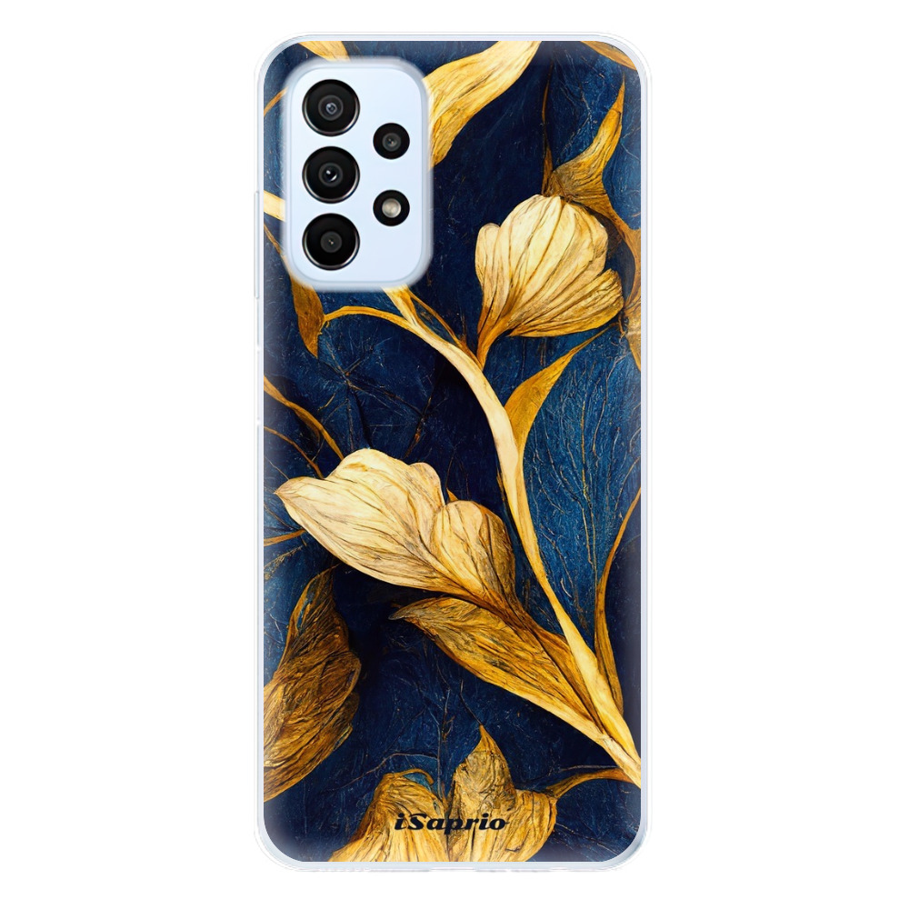 Odolné silikónové puzdro iSaprio - Gold Leaves - Samsung Galaxy A23 / A23 5G
