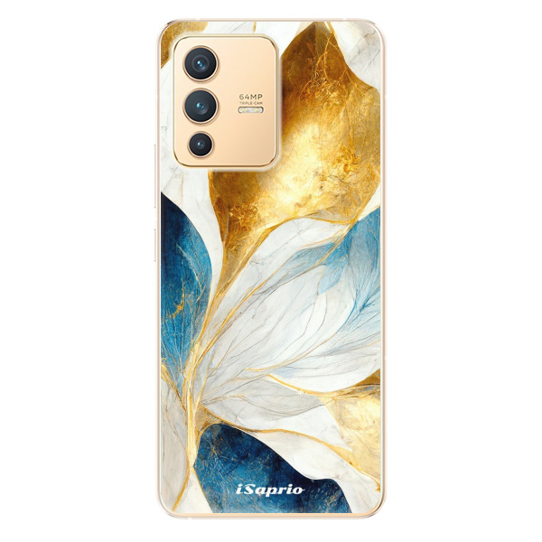 Odolné silikónové puzdro iSaprio - Blue Leaves - Vivo V23 5G