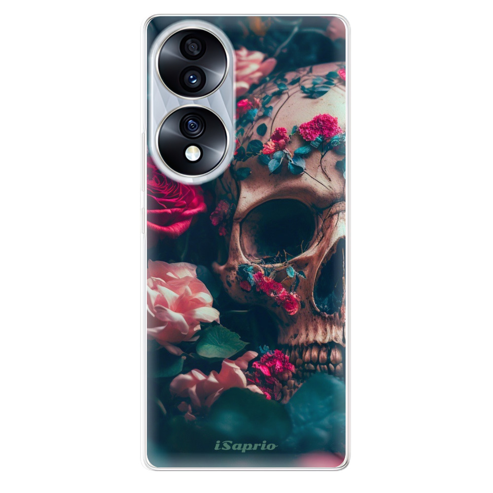 Odolné silikónové puzdro iSaprio - Skull in Roses - Honor 70