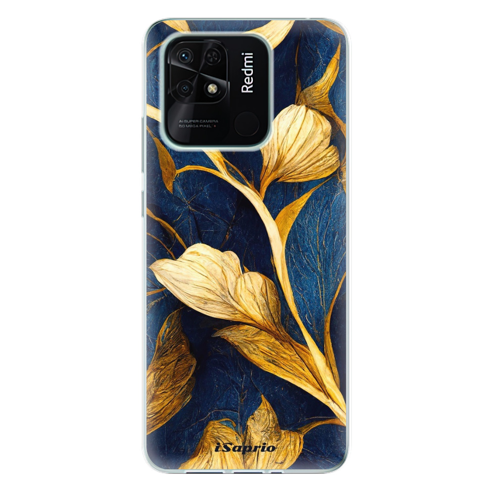 Odolné silikónové puzdro iSaprio - Gold Leaves - Xiaomi Redmi 10C