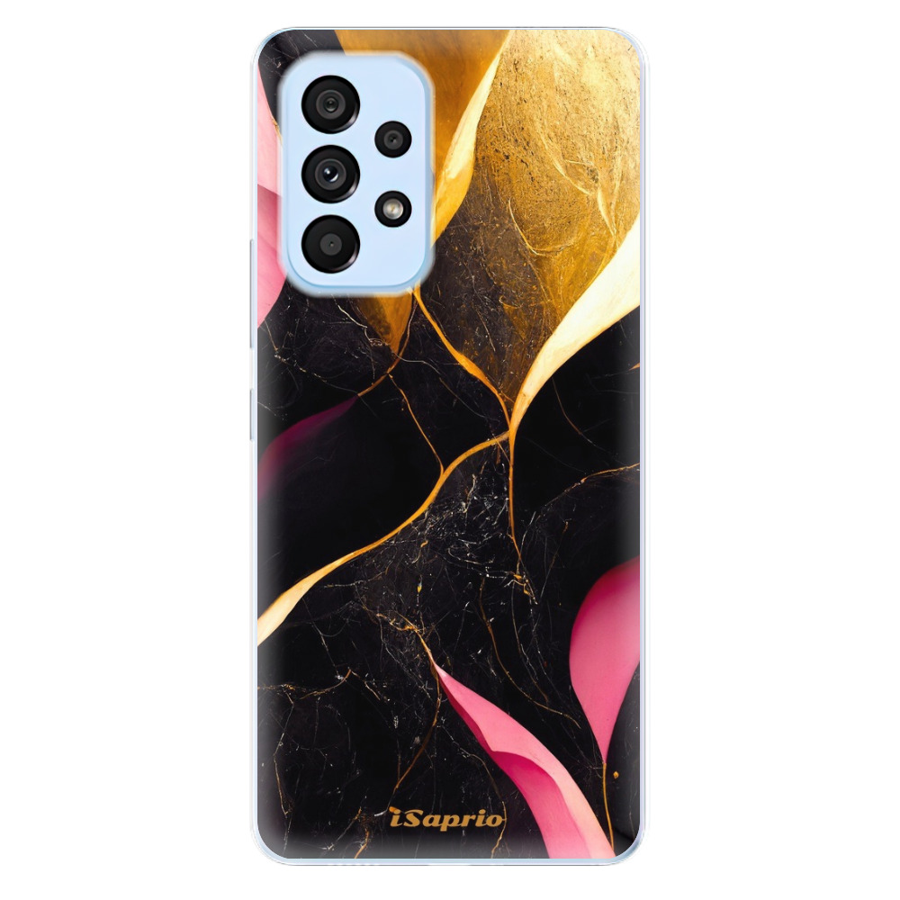 Odolné silikónové puzdro iSaprio - Gold Pink Marble - Samsung Galaxy A53 5G