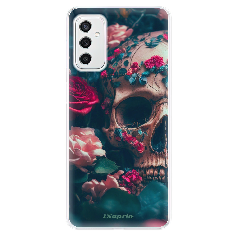 Odolné silikónové puzdro iSaprio - Skull in Roses - Samsung Galaxy M52 5G