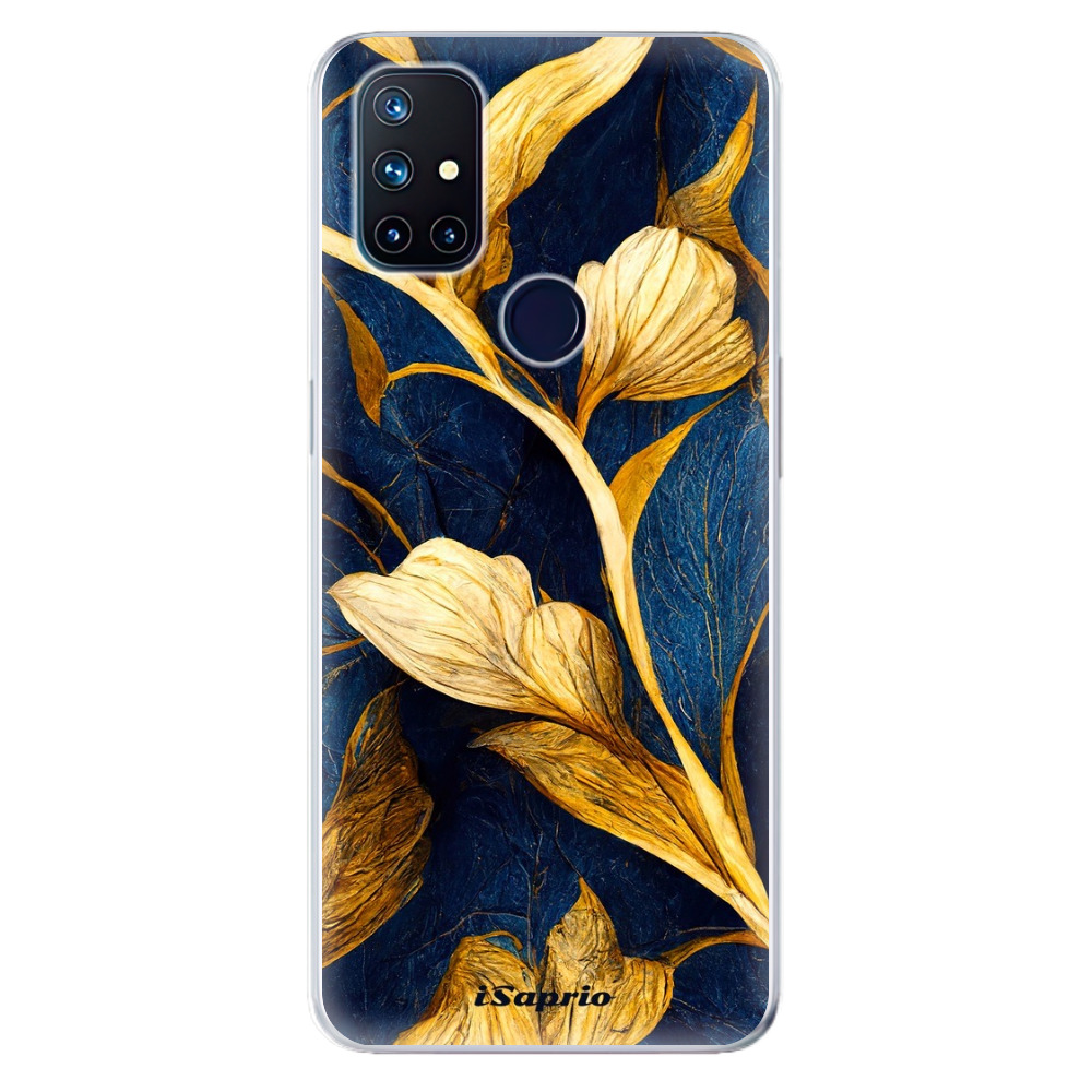 Odolné silikónové puzdro iSaprio - Gold Leaves - OnePlus Nord N10 5G