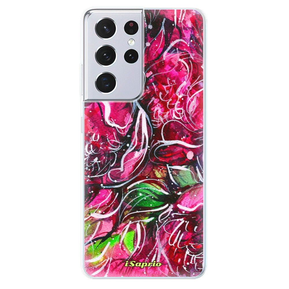 Odolné silikónové puzdro iSaprio - Burgundy - Samsung Galaxy S21 Ultra