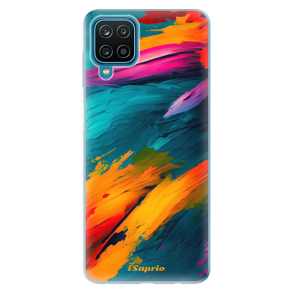 Odolné silikónové puzdro iSaprio - Blue Paint - Samsung Galaxy A12