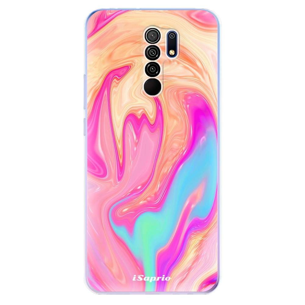 Odolné silikónové puzdro iSaprio - Orange Liquid - Xiaomi Redmi 9