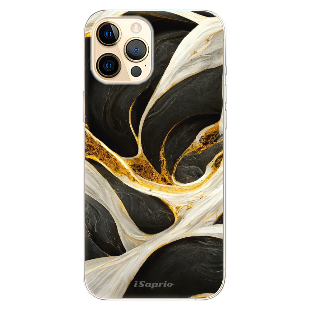 Odolné silikónové puzdro iSaprio - Black and Gold - iPhone 12 Pro Max