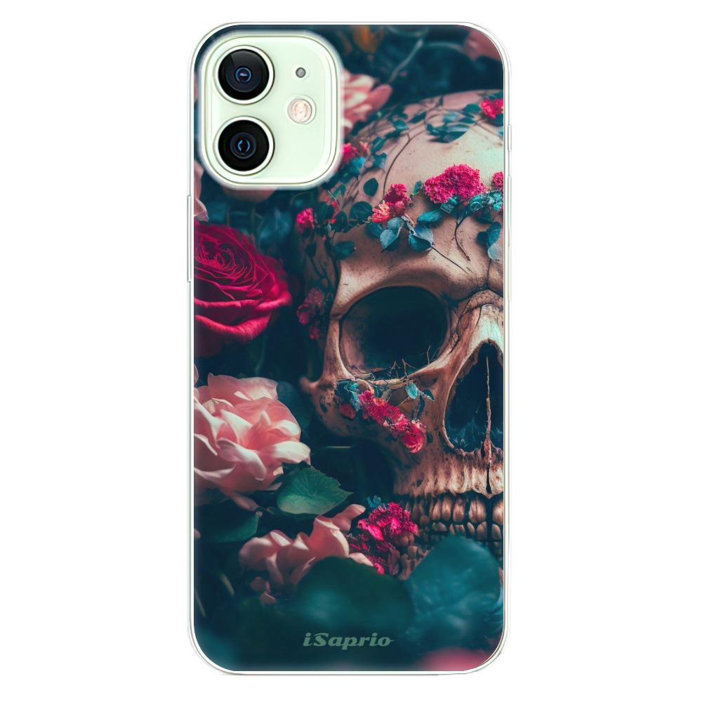 Odolné silikónové puzdro iSaprio - Skull in Roses - iPhone 12