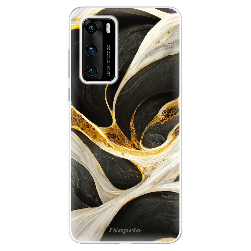 Odolné silikónové puzdro iSaprio - Black and Gold - Huawei P40
