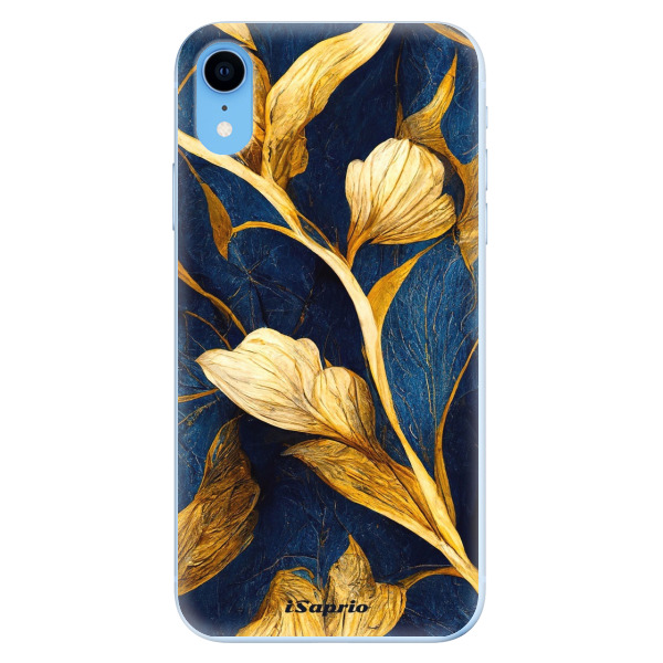 Odolné silikónové puzdro iSaprio - Gold Leaves - iPhone XR
